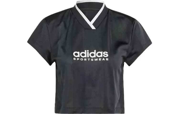 Adidas Colorblock Qadın Crop Top Qara