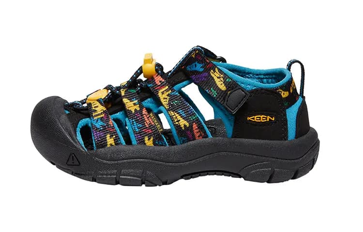 Kids KEEN Newport H2 Outdoor Casual Slip-Resistant Toe Protection Breathable Sports Sandals Print Pattern Black