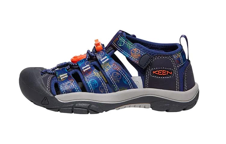 Big Kids KEEN Newport H2 Outdoor Casual Slip-Resistant Toe Protection Breathable Sports Sandals Print Pattern Navy