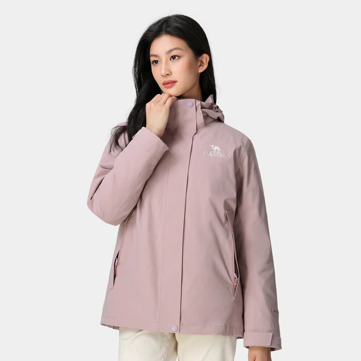 CAMEL Snowfield Extreme Cold Series Outdoor Detachable Windproof Hood Storm-Proof Waterproof Goose Down Inner Down Jacket Women's 11