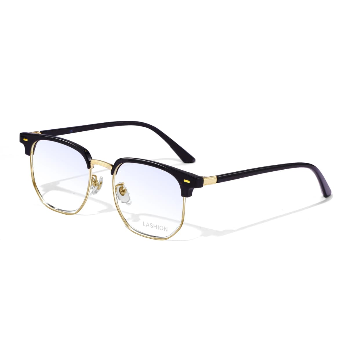 LASHION Intellectual Tech Half-Rim Student Blue Light Blocking Prescription Glasses Frame Alloy Eyebrow Frame Functional Frames Unisex 12