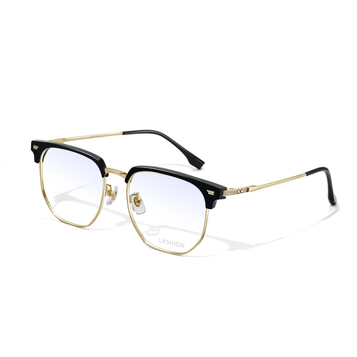 LASHION Intellectual Tech Half-Rim Student Blue Light Blocking Prescription Glasses Frame Alloy Eyebrow Frame Functional Frames Unisex 29