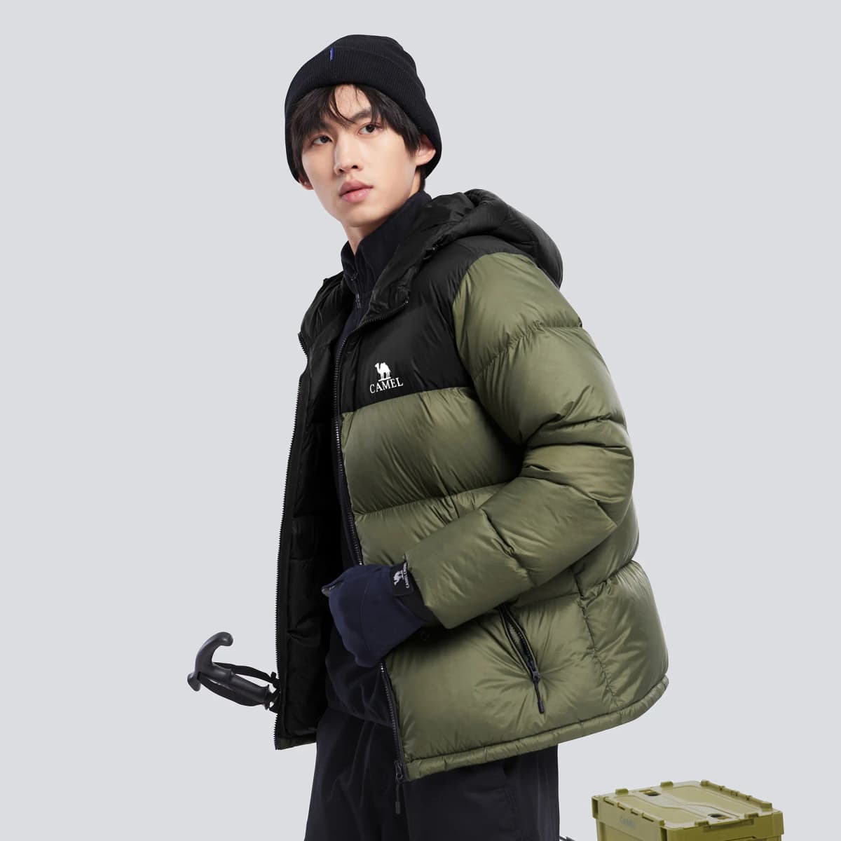 CAMEL Unisex Puffer Pencək 13