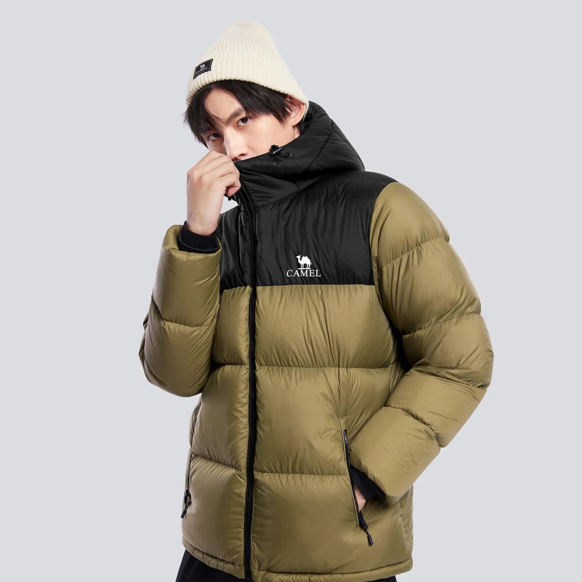 CAMEL Unisex Puffer Pencək 4