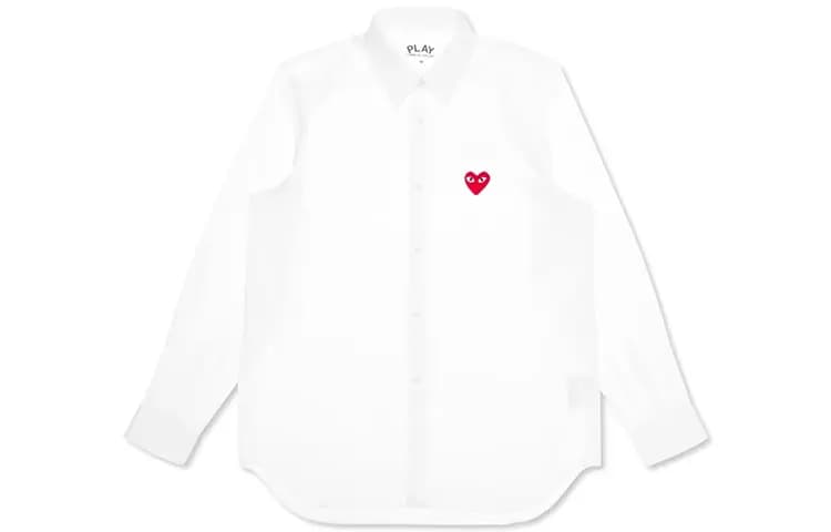 CDG Play Red Emblem Köynək Ağ