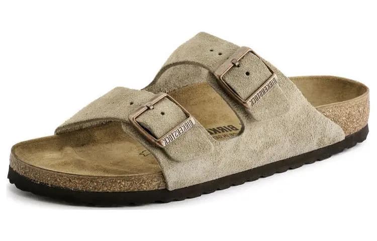 Birkenstock Arizona Suede Dəri Sandal Taupe 3