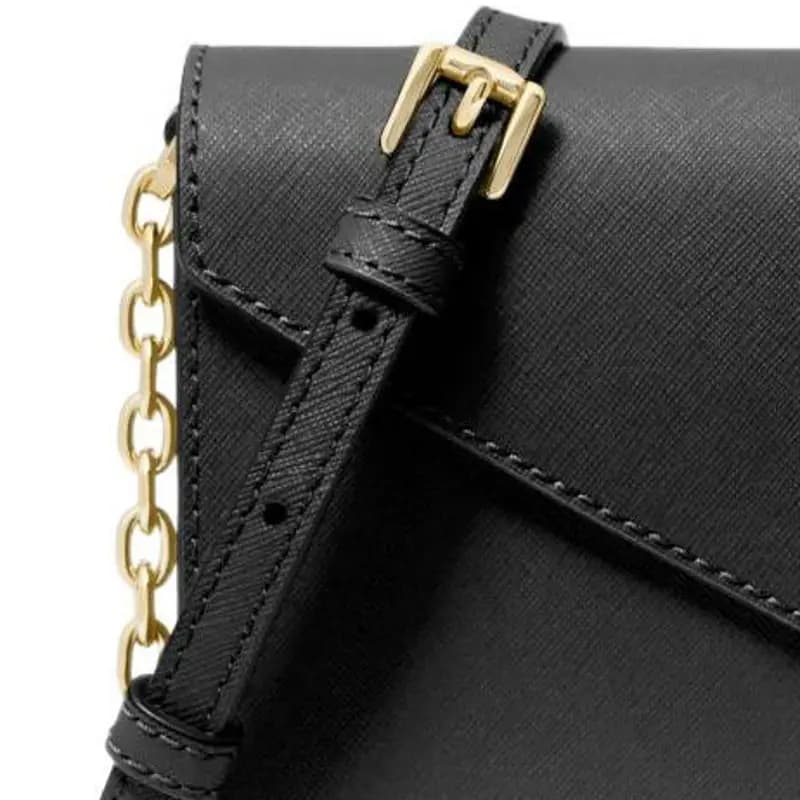 MICHAEL KORS Jet Set Travel Leather Envelope Bag, Shoulder Bag, Crossbody Bag Small Women's Black 3