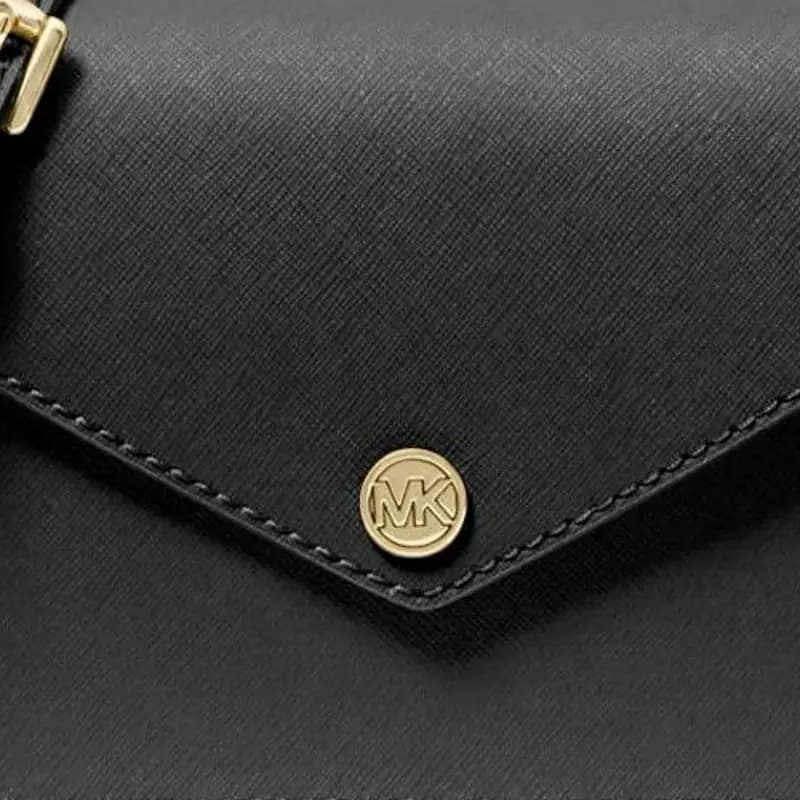 MICHAEL KORS Jet Set Travel Leather Envelope Bag, Shoulder Bag, Crossbody Bag Small Women's Black 2