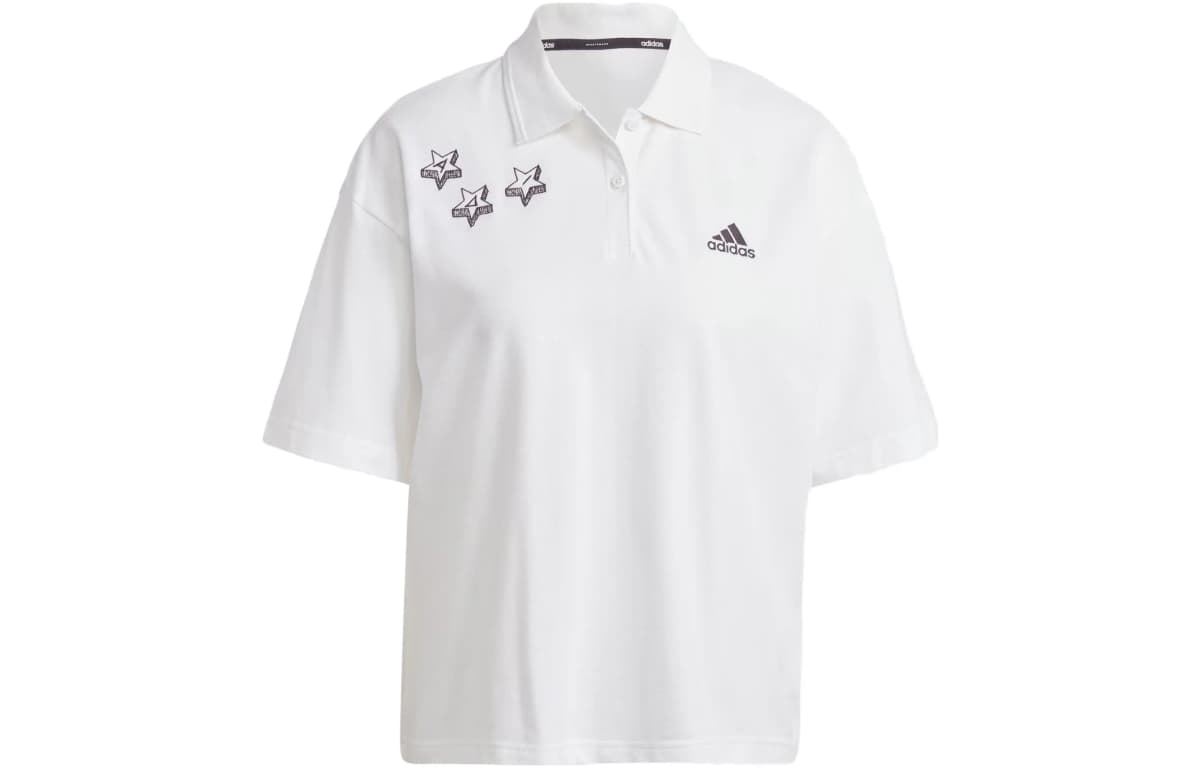Adidas SCRIBBLE Qadın Polo Köynəyi Ağ