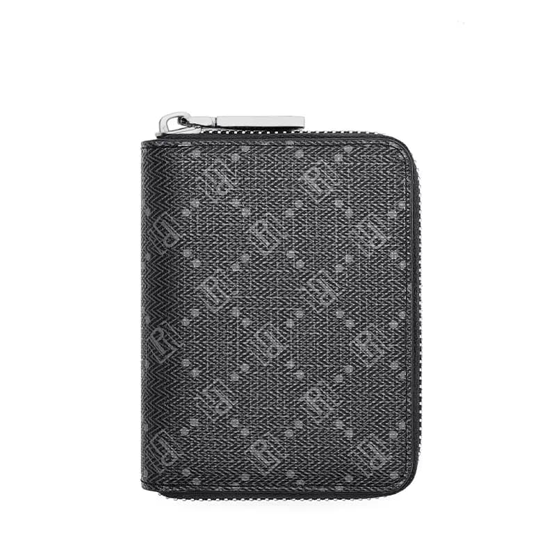 POLO PVC Coin Purse Men's Trunk Bag Card Holder Small Men's Dark Gray 2