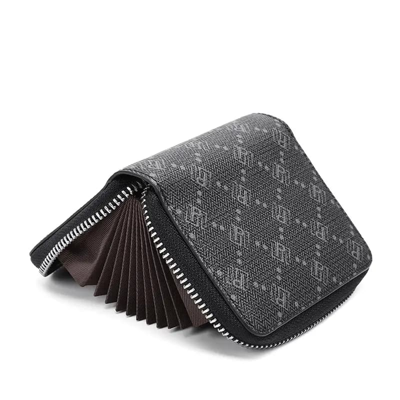 POLO PVC Coin Purse Men's Trunk Bag Card Holder Small Men's Dark Gray 5