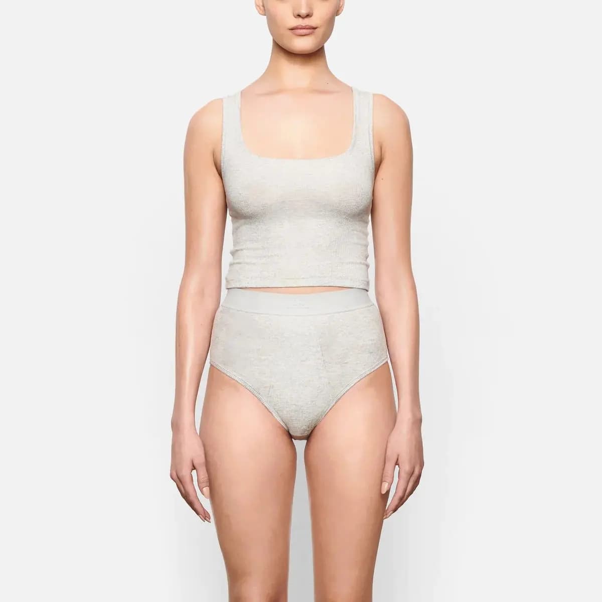 SKIMS Tank Tops Women's Light Gray/LIGHT HEATHER GREY 2