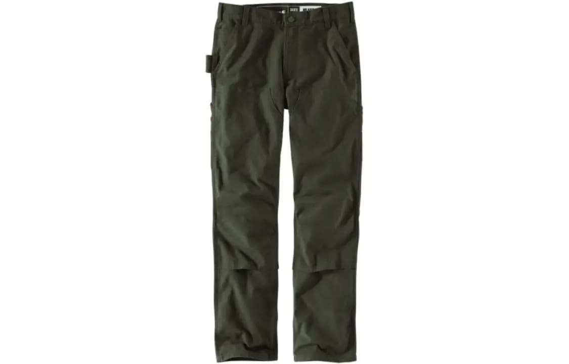 Carhartt 103334 RUGGED FLEX Series DOUBLE-FRONT Double Knee Logger Work Pants Solid Color Straight Breathable Work Pants RELAXED FIT Men's 4