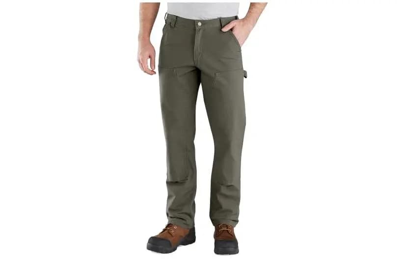 Carhartt 103334 RUGGED FLEX Series DOUBLE-FRONT Double Knee Logger Work Pants Solid Color Straight Breathable Work Pants RELAXED FIT Men's 2