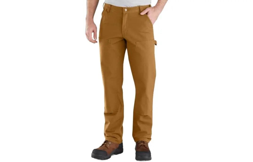 Carhartt 103334 RUGGED FLEX Series DOUBLE-FRONT Double Knee Logger Work Pants Solid Color Straight Breathable Work Pants RELAXED FIT Men's 5