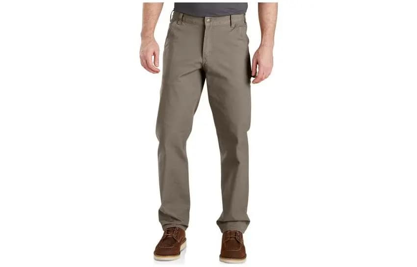 Carhartt 103279 Rugged Flex Series Solid Color Mid-Rise Straight Pocket Single Knee Logger Work Pants Relaxed Fit Men's 6