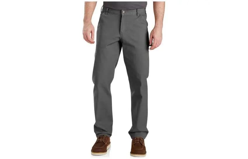 Carhartt 103279 Rugged Flex Series Solid Color Mid-Rise Straight Pocket Single Knee Logger Work Pants Relaxed Fit Men's 2