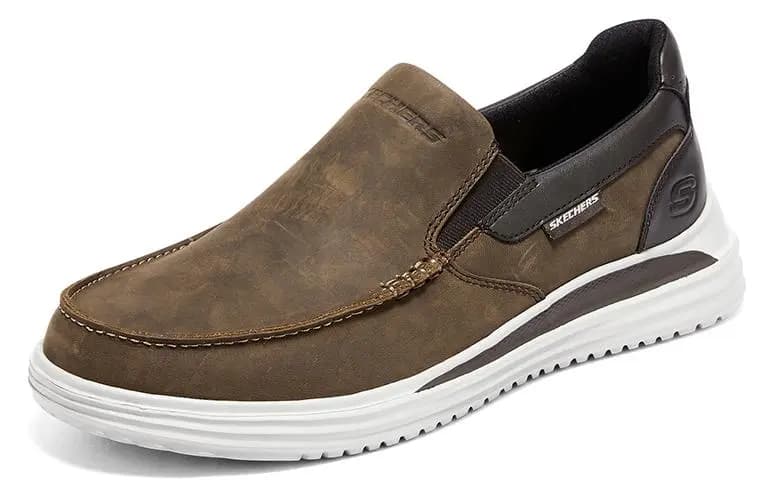 Skechers Lifestyle Men's Casual Shoes Men Low-Top Brown White 3