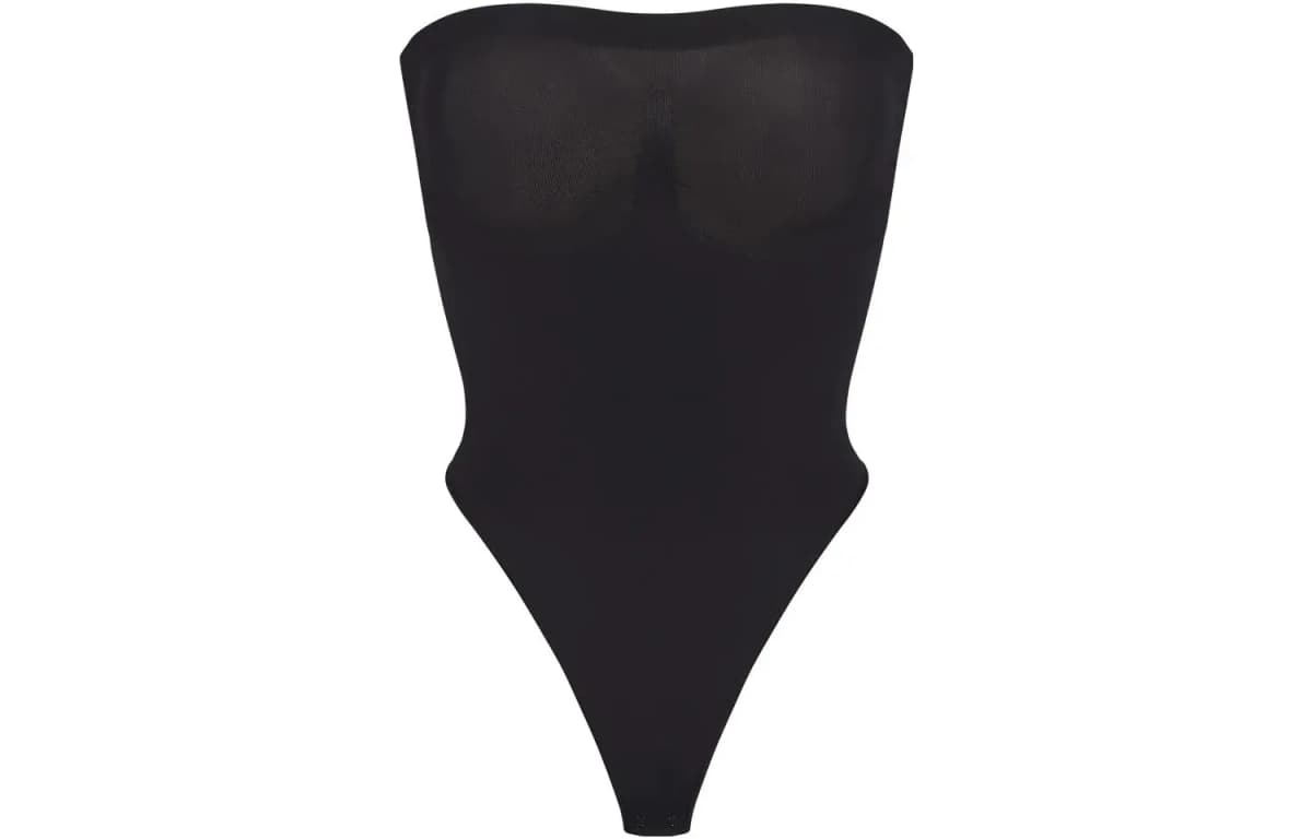 SKIMS Seamless Sculpt Strapless Qadın Bodysuit Onyx