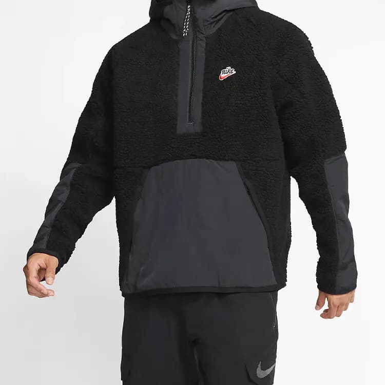 Nike Retro Logo Fleece Kişi Pencəyi Qara 3