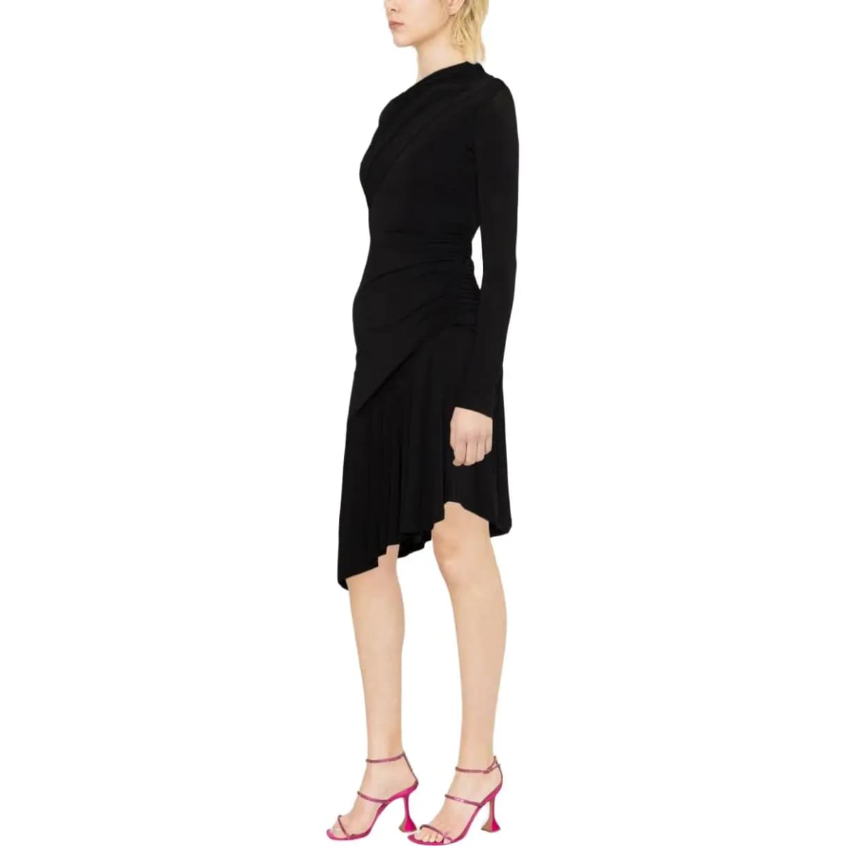 PINKO Asymmetric Long-sleeve Dress 4