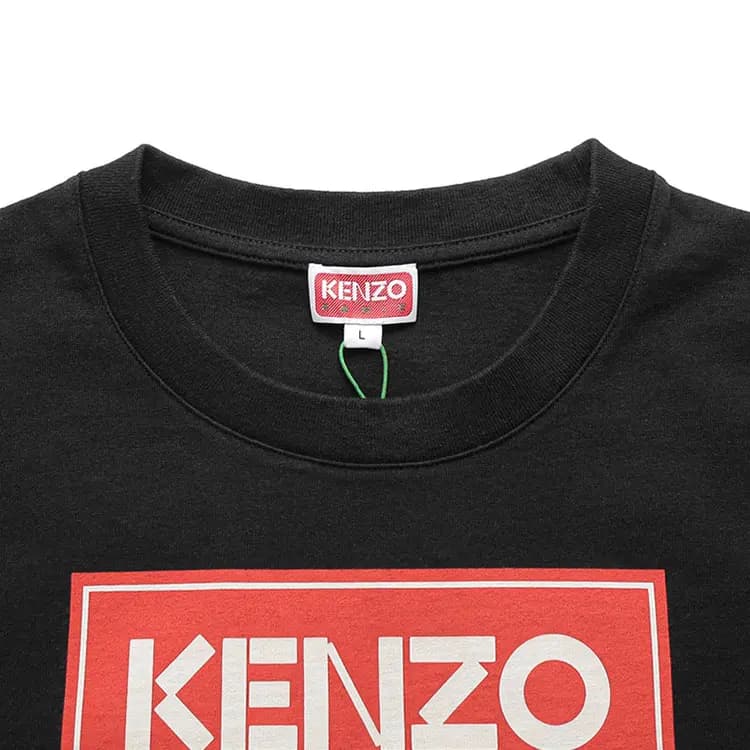 KENZO Logo Printli Qısaqol Köynək Qadın Qara 3