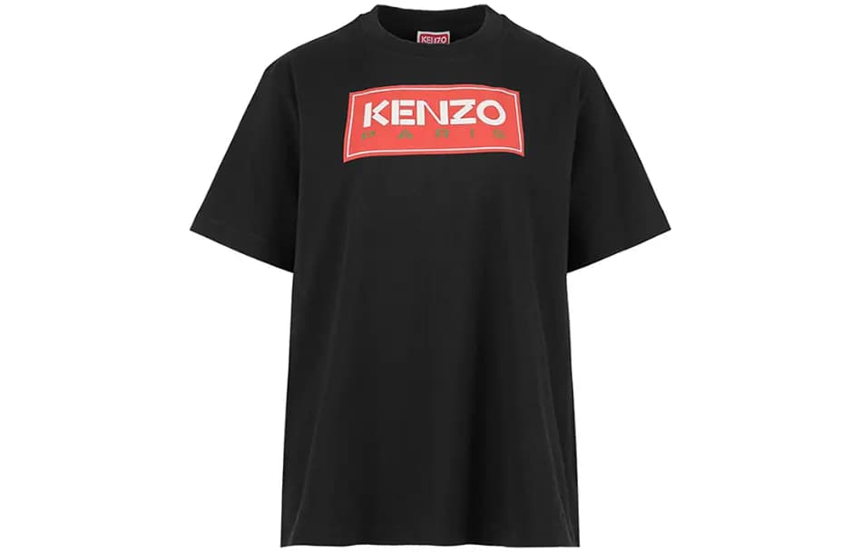 KENZO Logo Printli Qısaqol Köynək Qadın Qara