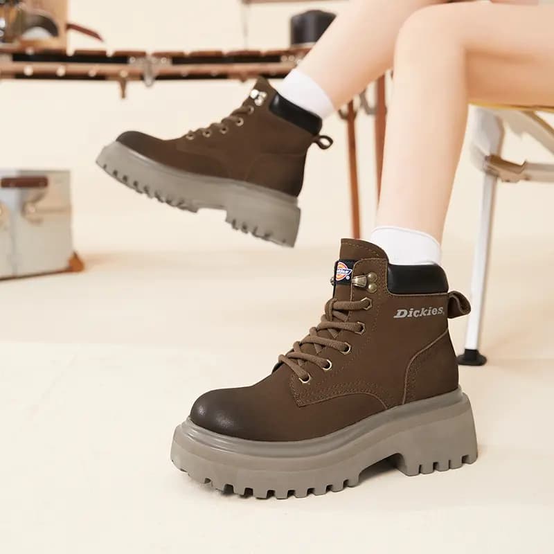 Dickies Martin Qısa Boğazlı Çəkmə Qadın Tünd Qəhvəyi 6