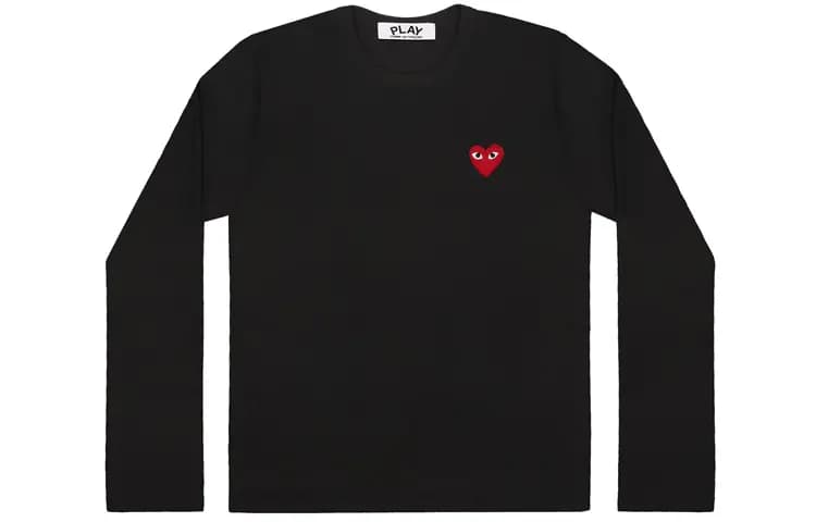 Comme Des Garcons Play Qadın Köynəyi Qırmızı Ürəkli Qara