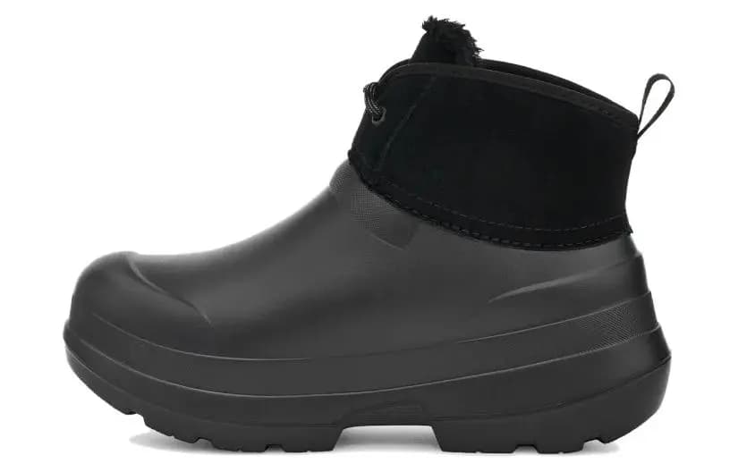UGG Leather Simple Versatile Ankle Boots Women's Black