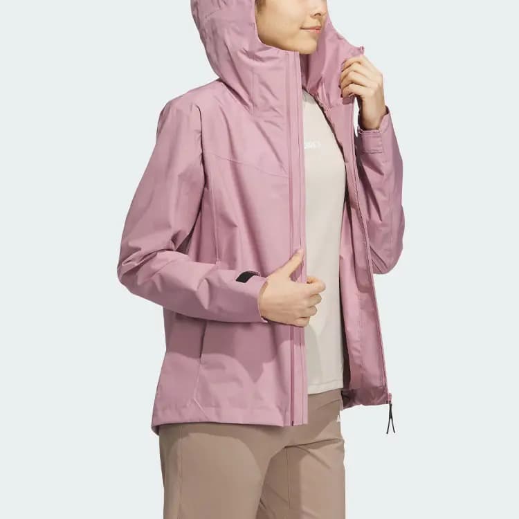 Adidas Waterproof And Windproof Windbreaker Jacket Women's Enchanted Purple Pink 4