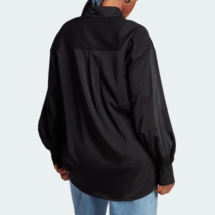 Adidas Originals 3-Stripes Qadın Köynəyi Qara 3