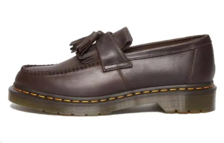 Dr.Martens Adrian Crazy Horse Leather Tassel Loafers 'Dark Brown'