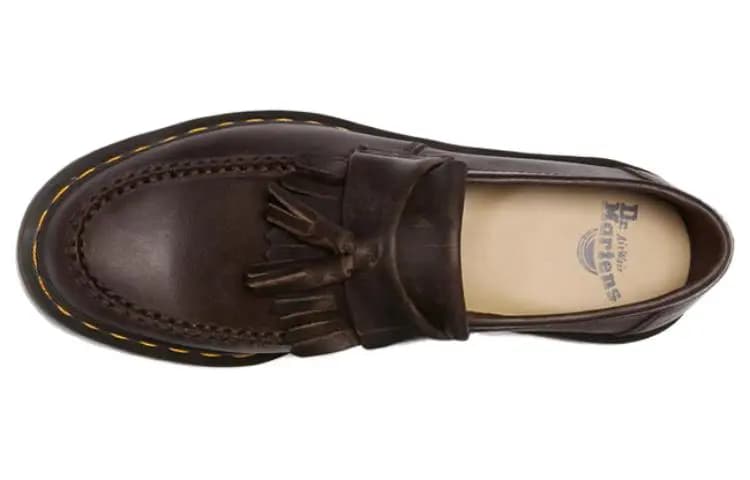 Dr.Martens Adrian Crazy Horse Leather Tassel Loafers 'Dark Brown' 3