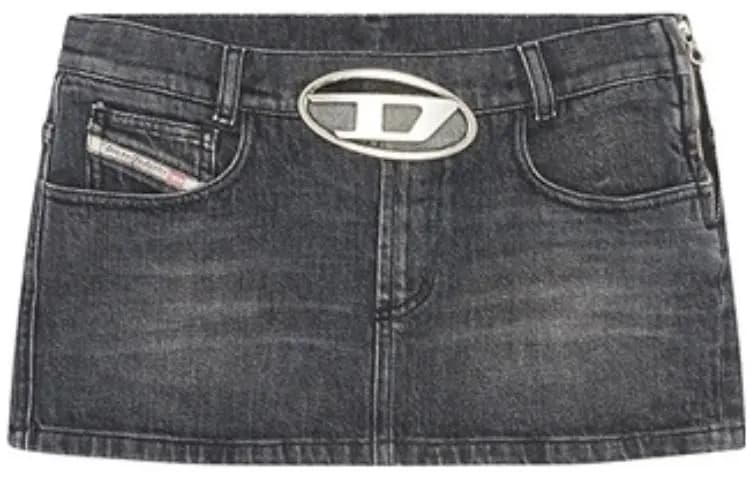 DIESEL De Ron S2 Low rise Denim Miniskirt