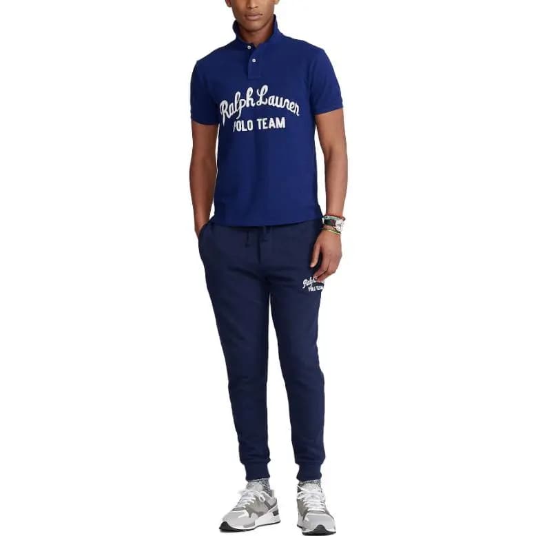 Polo Ralph Lauren SS23 Slim Fit Qısaqol Polo Yaxa Köynək Kişi Göy 5