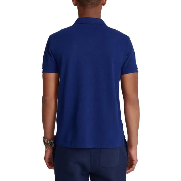Polo Ralph Lauren SS23 Slim Fit Qısaqol Polo Yaxa Köynək Kişi Göy 3