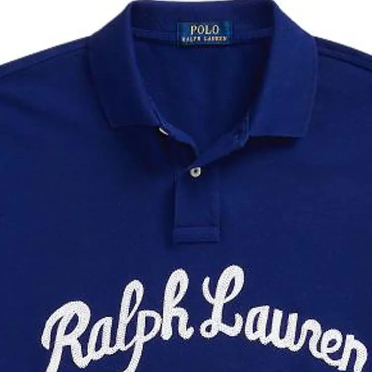Polo Ralph Lauren SS23 Slim Fit Qısaqol Polo Yaxa Köynək Kişi Göy 6