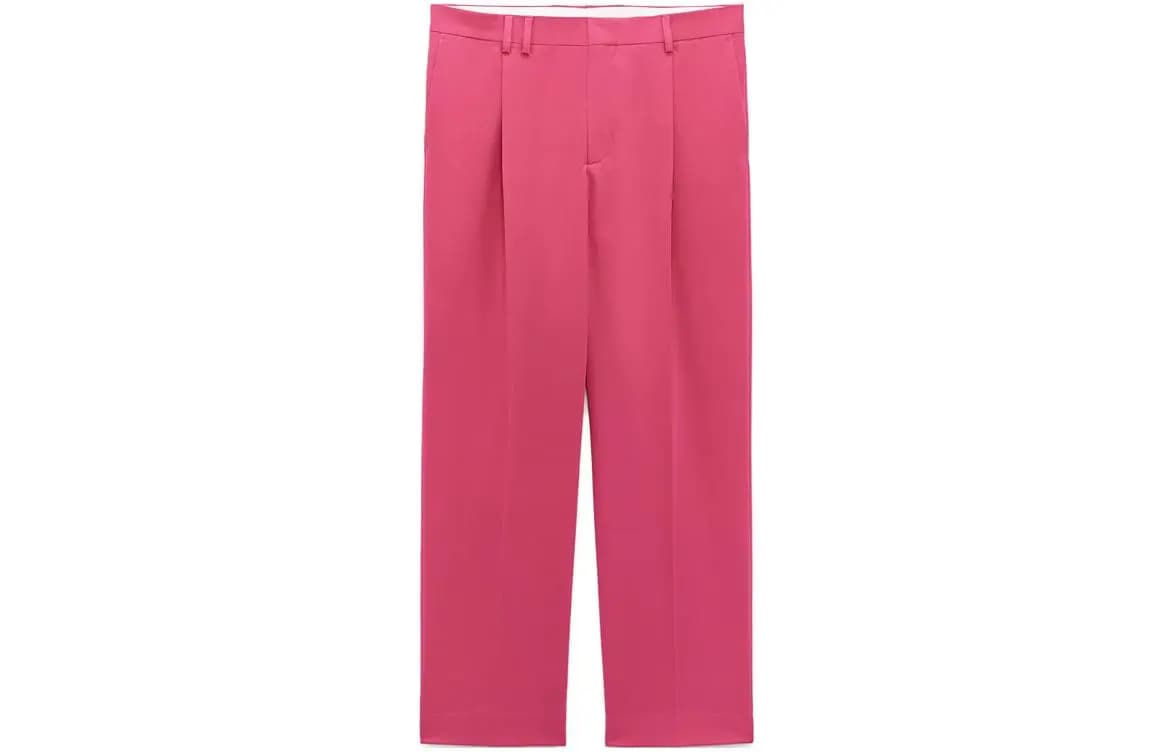 Barbie X ZARA X Barbie Kişi Kostyum Şalvarı Tünd Bənövşəyi/Qırmızı