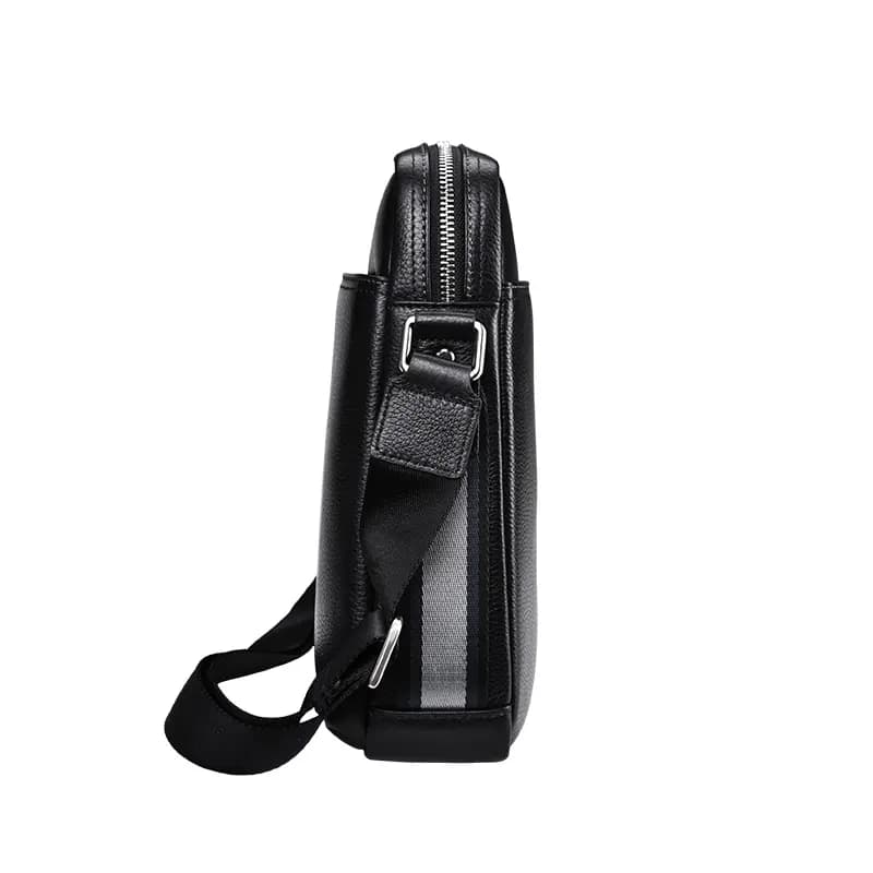 POLO Cow Leather Small Square Bag Men's Crossbody Bag Medium Men's Black 2