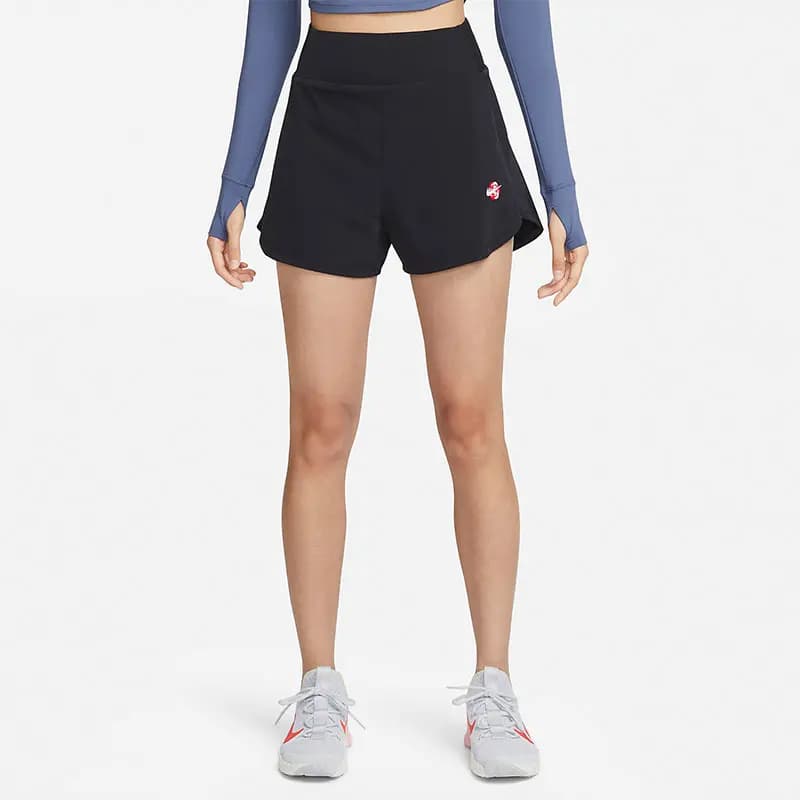 Nike Dri-FIT Qadın İdman Şortu Qara 4