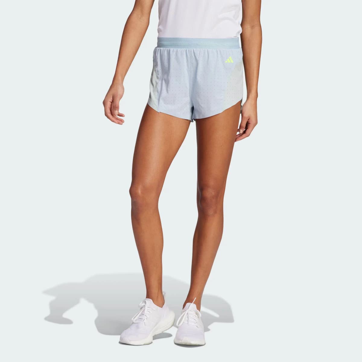 adidas Loqo Printli İdman Şortu Qadın Mavi 2