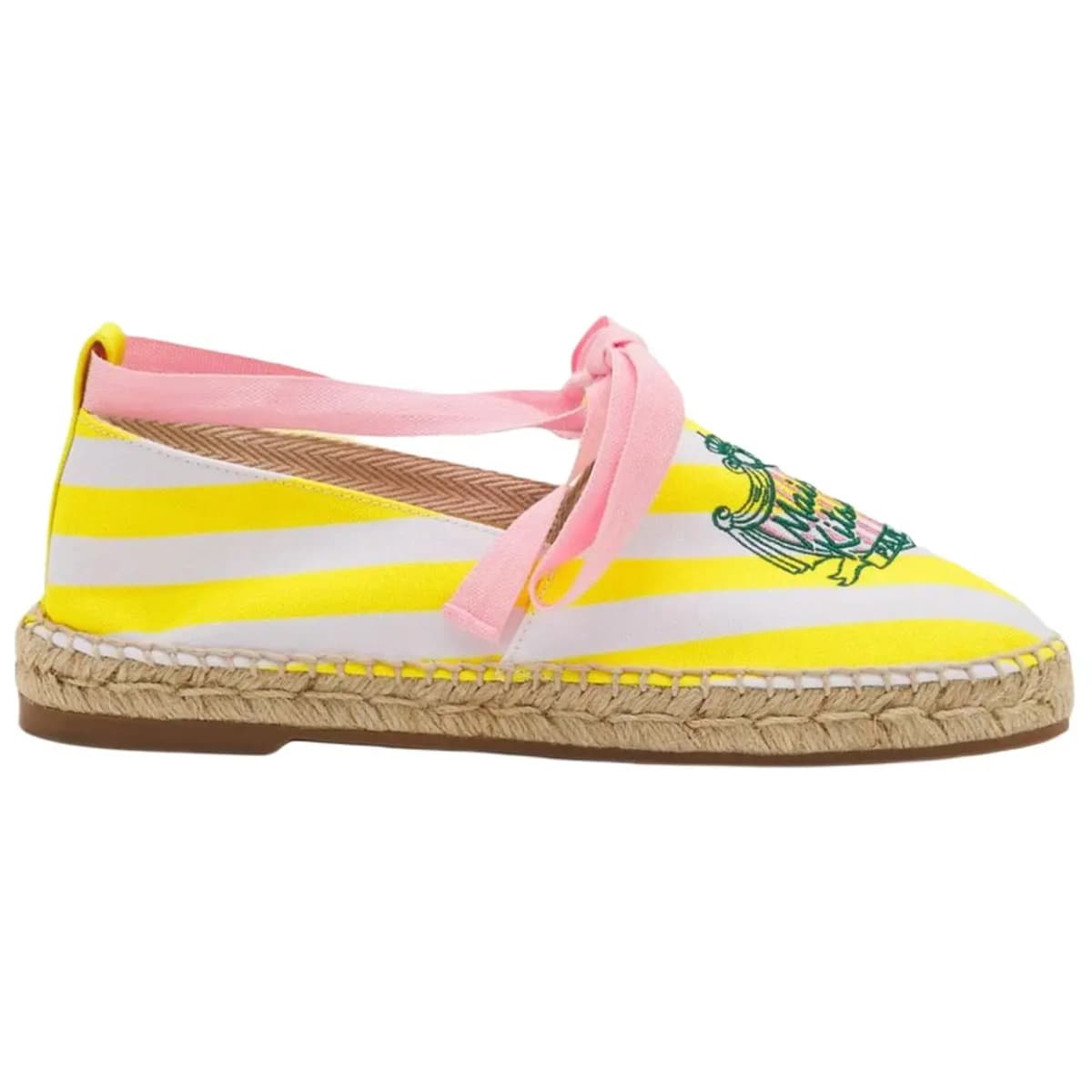 Maison Kitsune Slip-On Fashion Espadrilles Women's Lemon Stripe 2