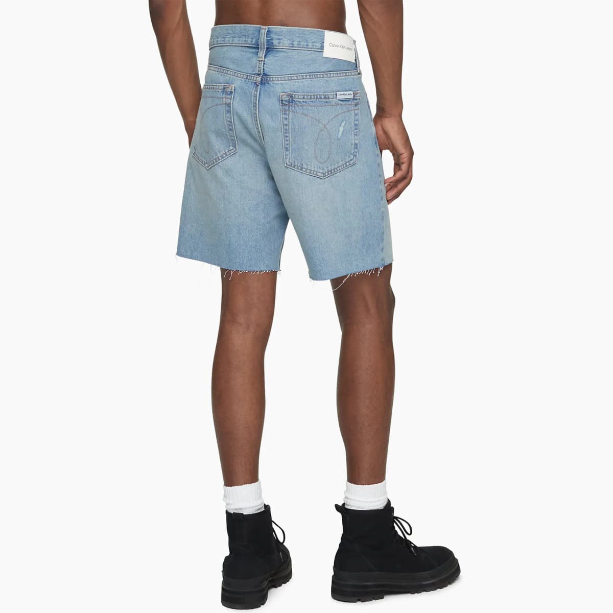 Calvin Klein Kişi Denim Şort Açıq Göy 5