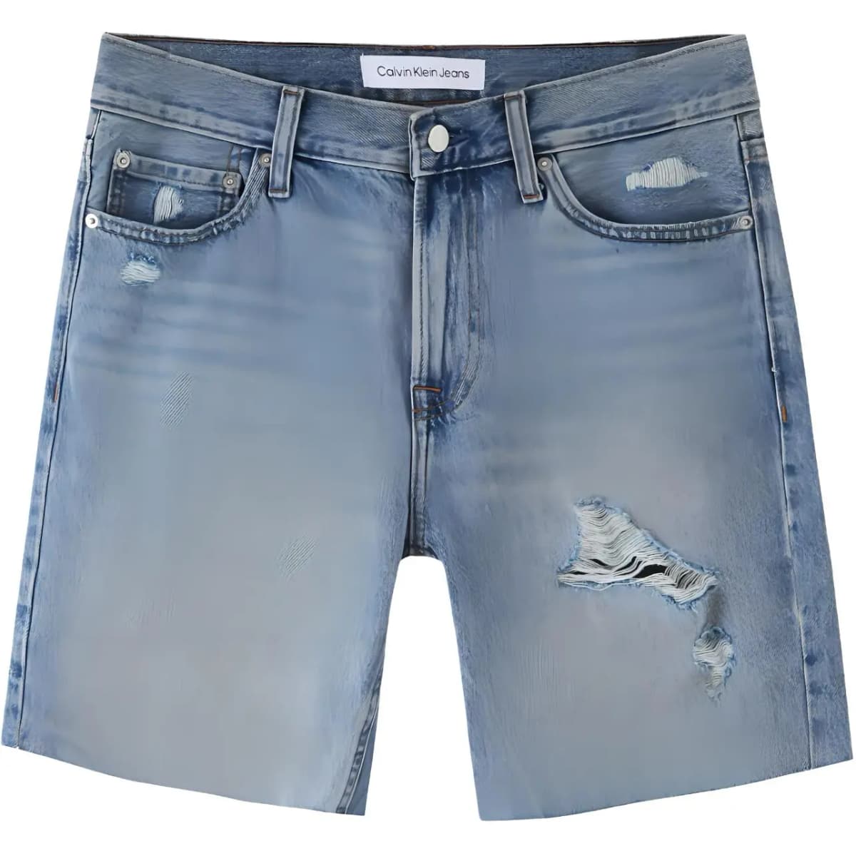 Calvin Klein Kişi Denim Şort Açıq Göy 3