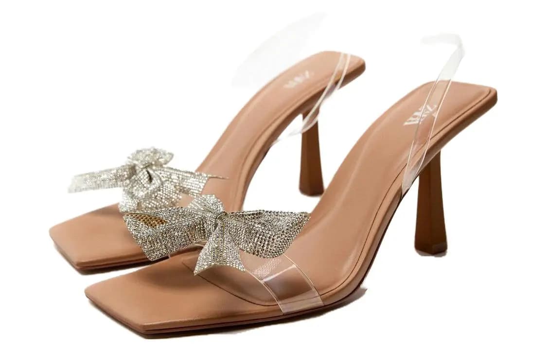 ZARA Strap Sandals Women's Transparent 2