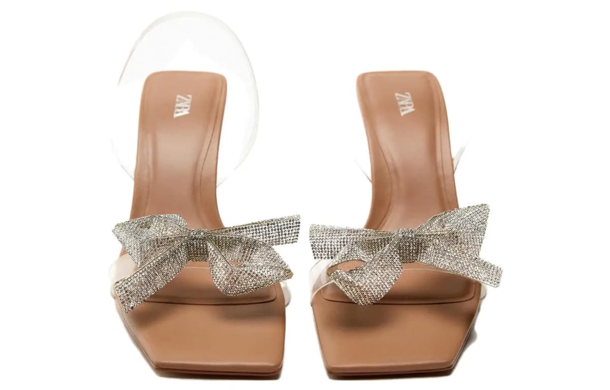 ZARA Strap Sandals Women's Transparent 3