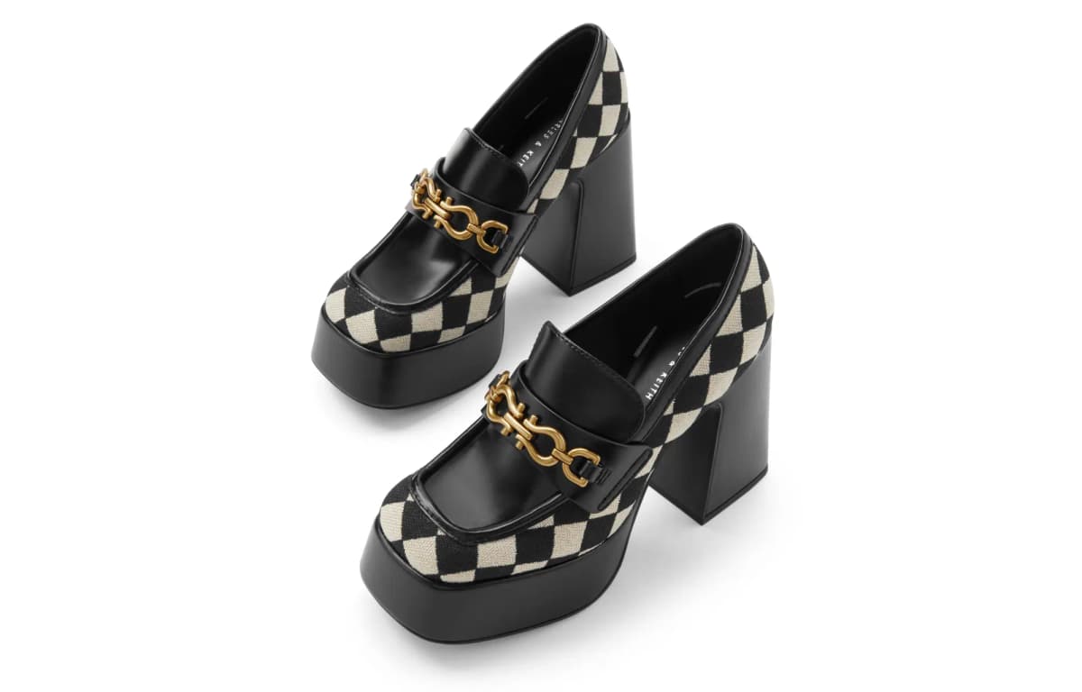 CHARLES&KEITH Chunky Heel High Heels 11.2cm Women's 6