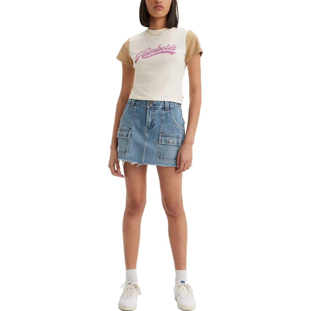 Levis Qadın Denim Mini Ətək Mavi 4