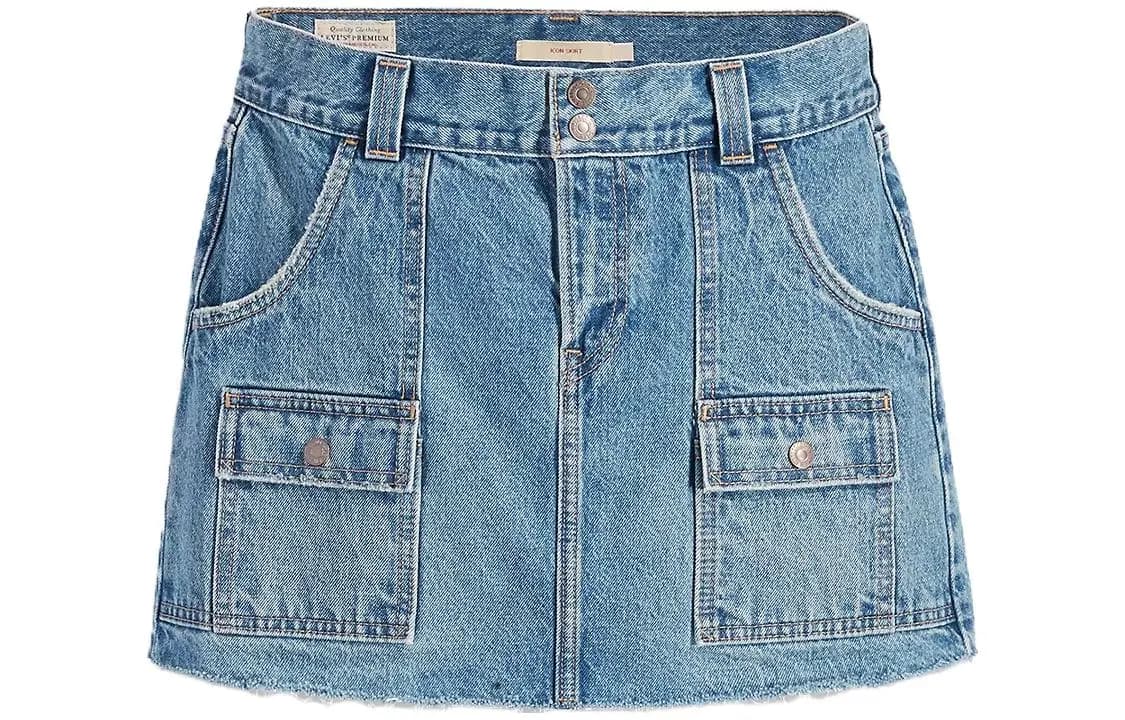 Levis Qadın Denim Mini Ətək Mavi